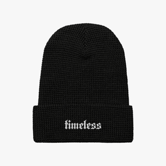 WAFFLE BEANIE BLACK